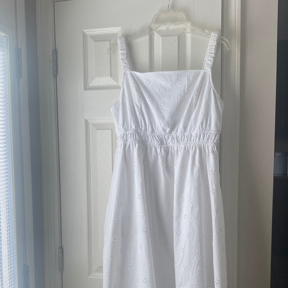 Lucky Brand White Eyelet sun Dress size XL